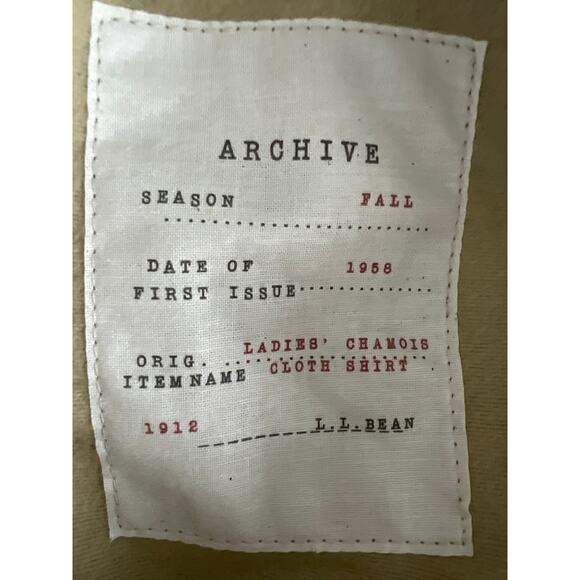 L.L Bean Signature Chamois Tunic Shirt Women's Large Khaki Brown Camo Pocket NWT - Picture 5 of 8